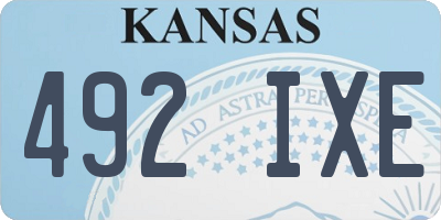 KS license plate 492IXE