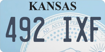 KS license plate 492IXF