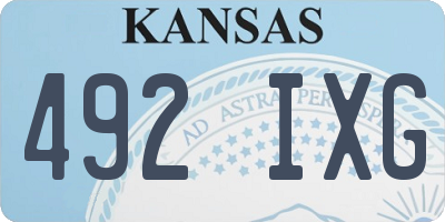 KS license plate 492IXG