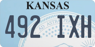 KS license plate 492IXH