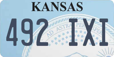 KS license plate 492IXI