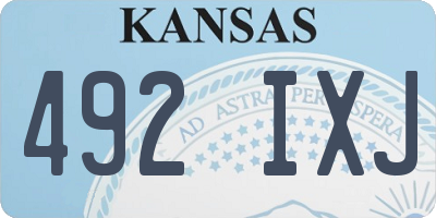 KS license plate 492IXJ