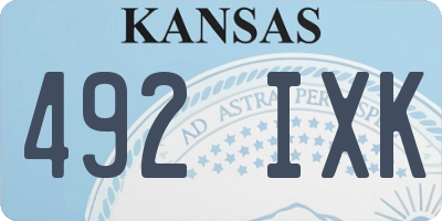 KS license plate 492IXK