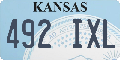 KS license plate 492IXL