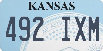 KS license plate 492IXM