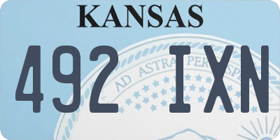 KS license plate 492IXN