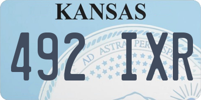 KS license plate 492IXR