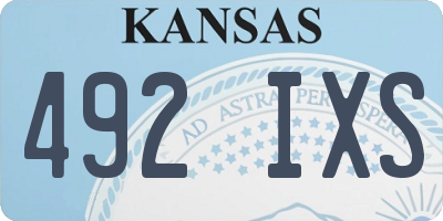 KS license plate 492IXS