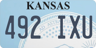 KS license plate 492IXU