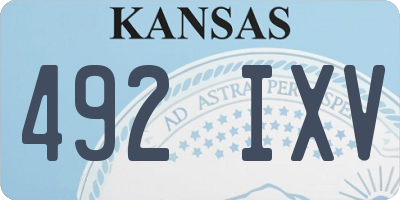 KS license plate 492IXV