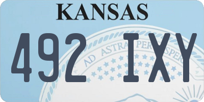 KS license plate 492IXY
