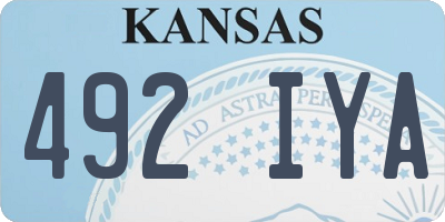 KS license plate 492IYA