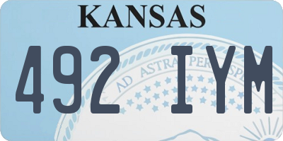 KS license plate 492IYM