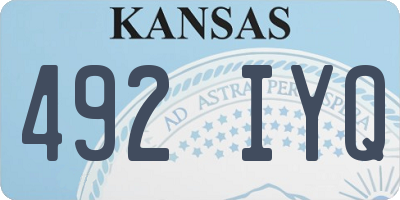 KS license plate 492IYQ