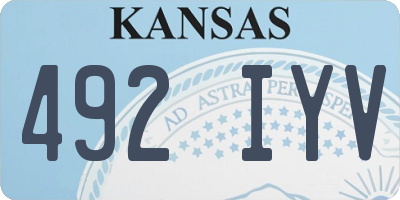 KS license plate 492IYV