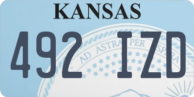 KS license plate 492IZD