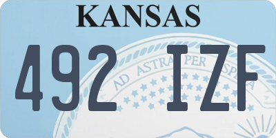KS license plate 492IZF
