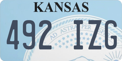 KS license plate 492IZG