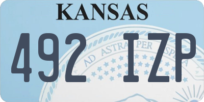 KS license plate 492IZP