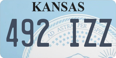 KS license plate 492IZZ