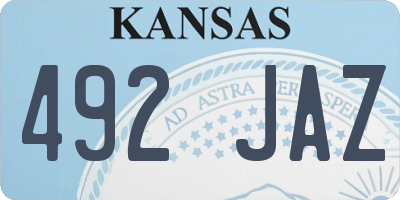 KS license plate 492JAZ