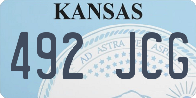 KS license plate 492JCG