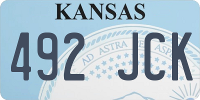 KS license plate 492JCK