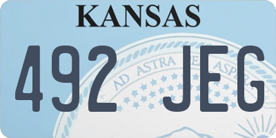 KS license plate 492JEG