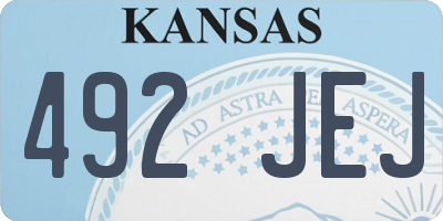 KS license plate 492JEJ