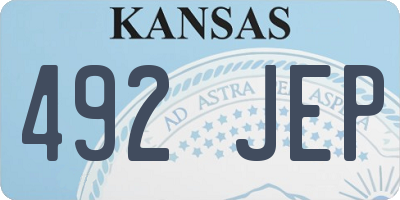 KS license plate 492JEP