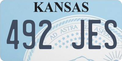 KS license plate 492JES