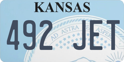 KS license plate 492JET