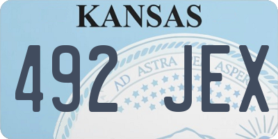 KS license plate 492JEX