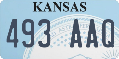 KS license plate 493AAQ