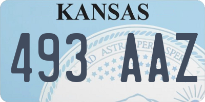 KS license plate 493AAZ
