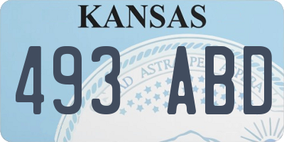 KS license plate 493ABD