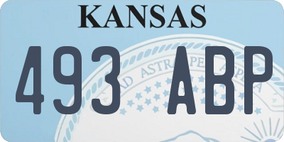KS license plate 493ABP