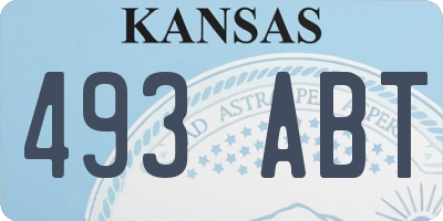 KS license plate 493ABT