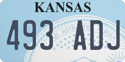 KS license plate 493ADJ