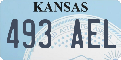 KS license plate 493AEL