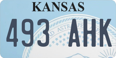 KS license plate 493AHK