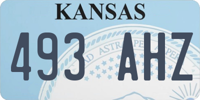 KS license plate 493AHZ