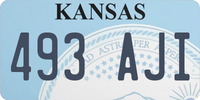 KS license plate 493AJI