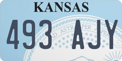 KS license plate 493AJY