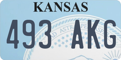 KS license plate 493AKG