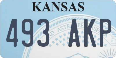KS license plate 493AKP
