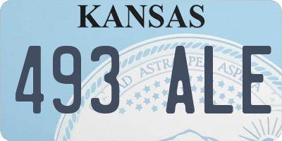 KS license plate 493ALE