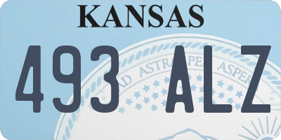 KS license plate 493ALZ
