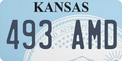 KS license plate 493AMD