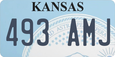 KS license plate 493AMJ